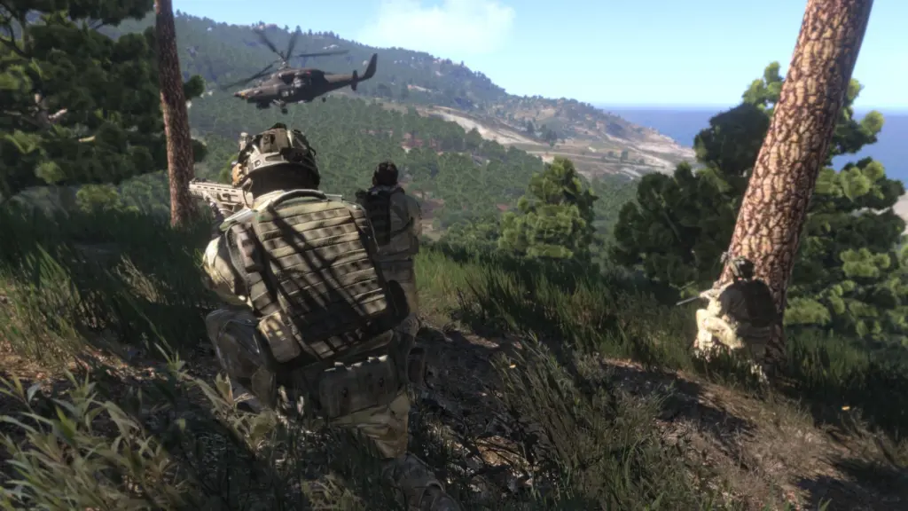 Arma 3: Солдат на лесистом склоне