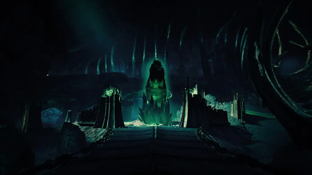 Destiny: Подземный зал с зелёным светом