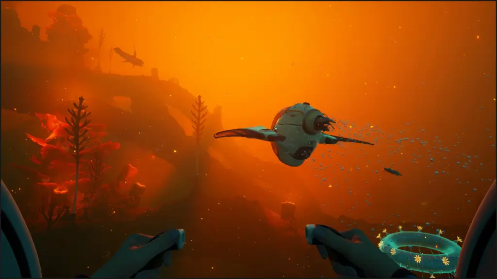 Subnautica 2: Подводное существо в оранжевом свечении